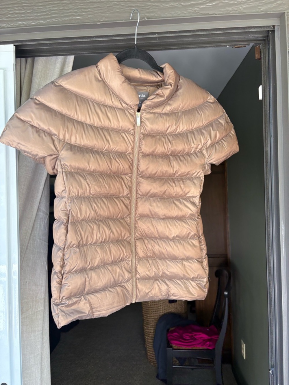 Martha Stewart Quilted Puffer Vest in Taupe